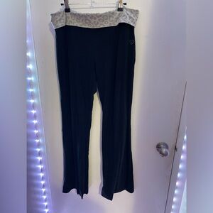 Y2K Aeropostale Black Fold Over Flared Yoga Pants